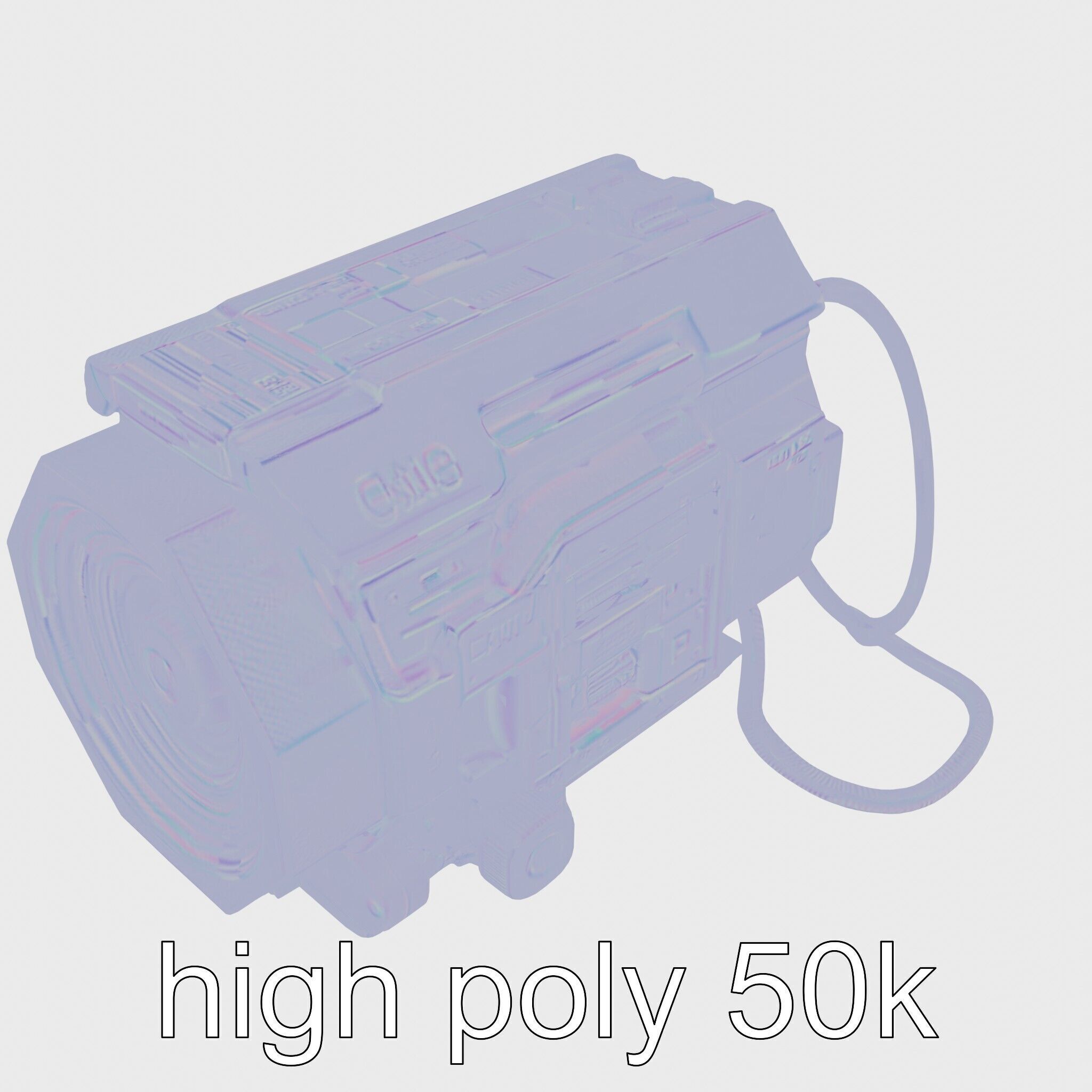 Cyberpunk Home Security System with Integrated Intrusion Traps Low-poly 3D model_26