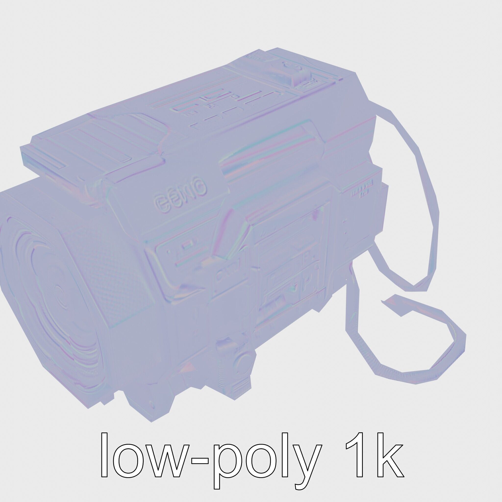 Cyberpunk Home Security System with Integrated Intrusion Traps Low-poly 3D model_29