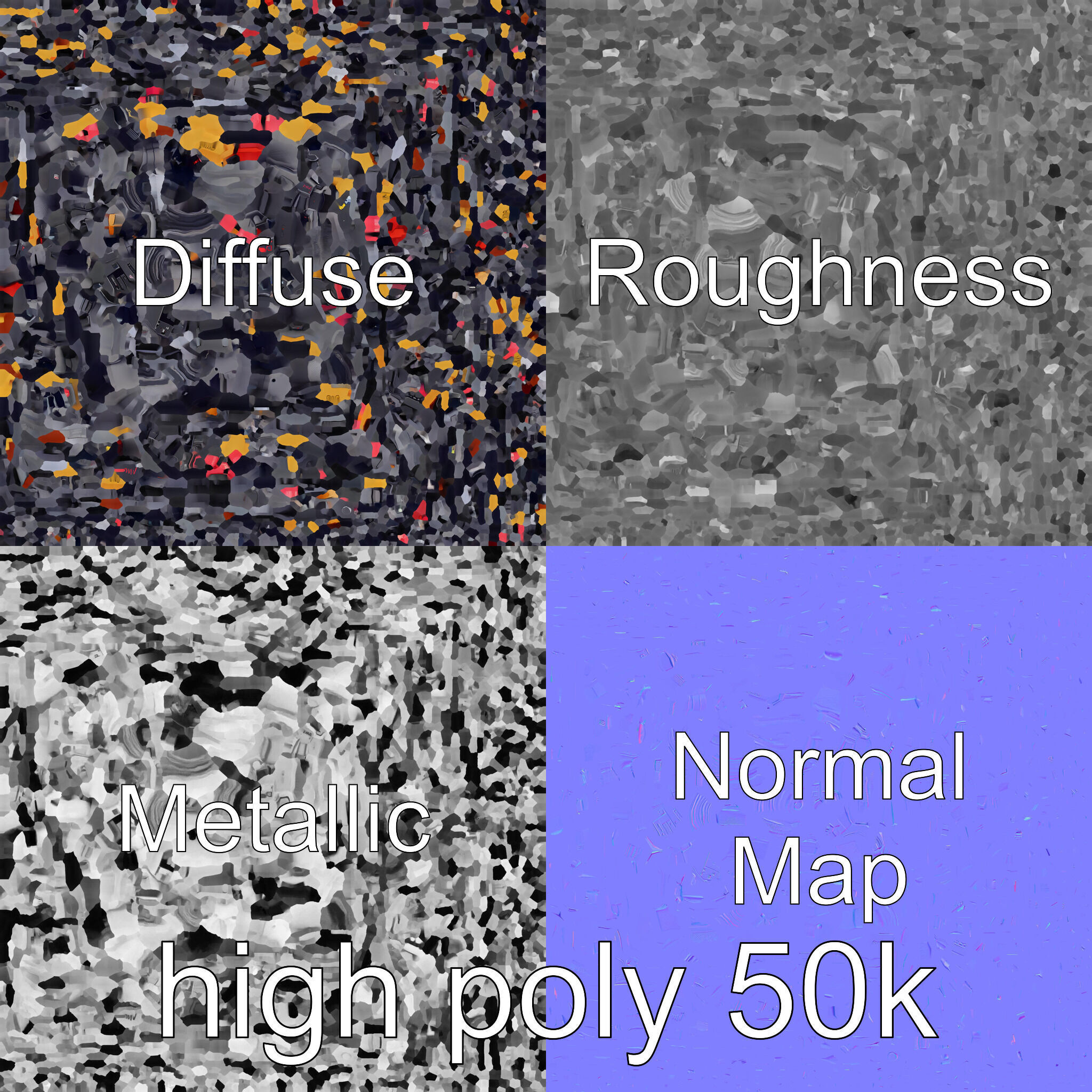 Cyberpunk Home Security System with Integrated Intrusion Traps Low-poly 3D model_33