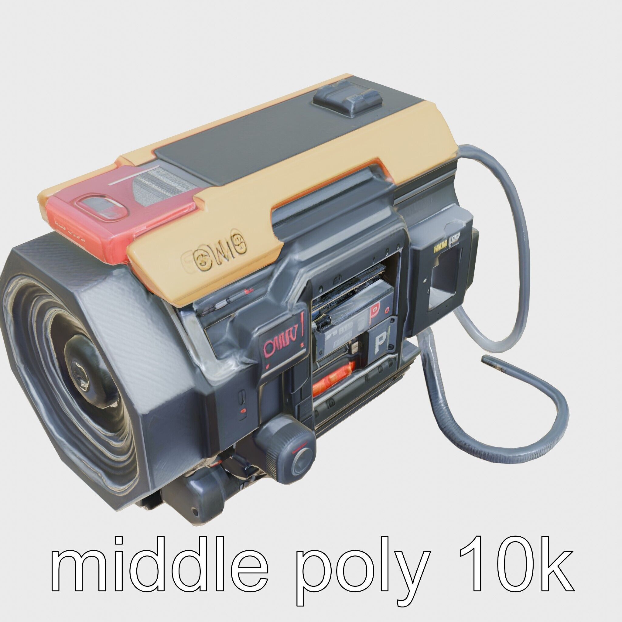 Cyberpunk Home Security System with Integrated Intrusion Traps Low-poly 3D model_12