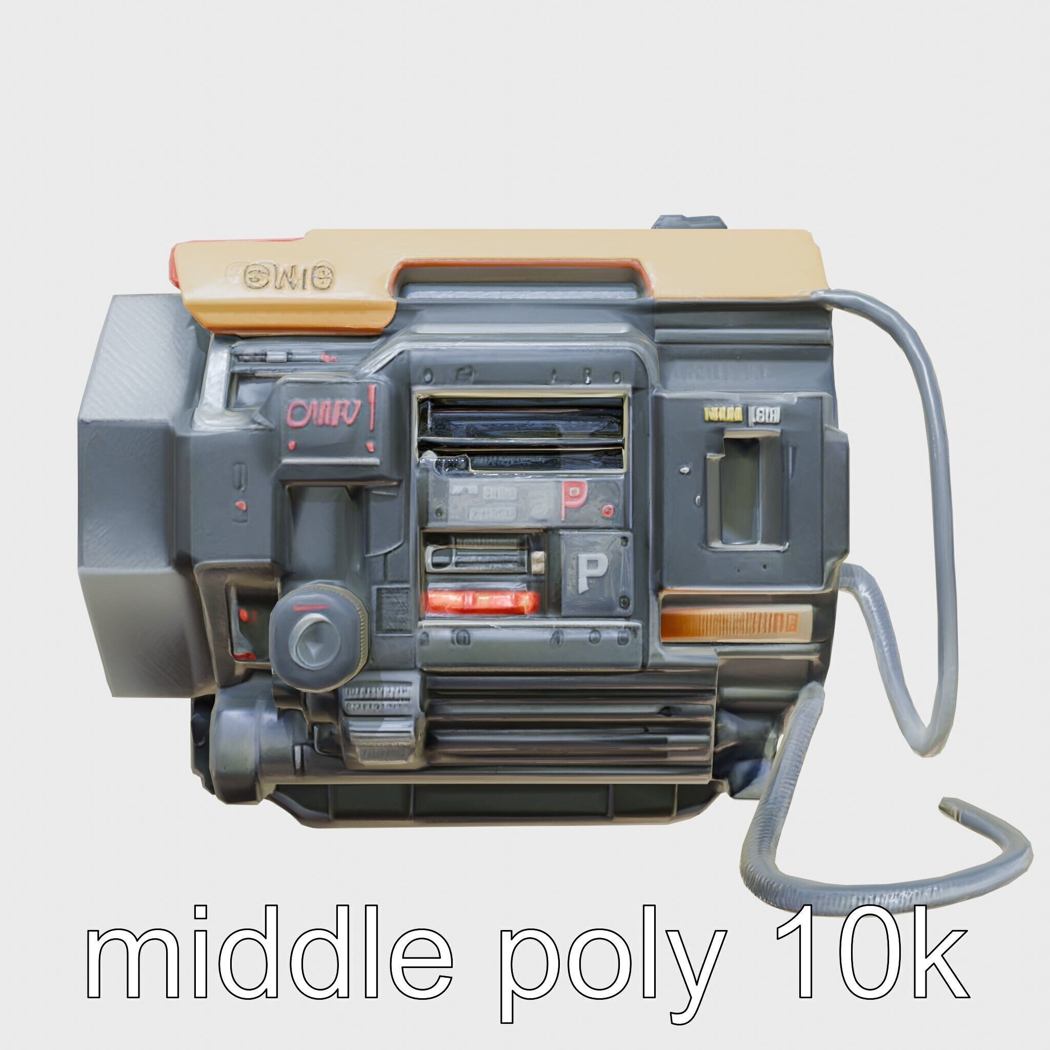 Cyberpunk Home Security System with Integrated Intrusion Traps Low-poly 3D model_21