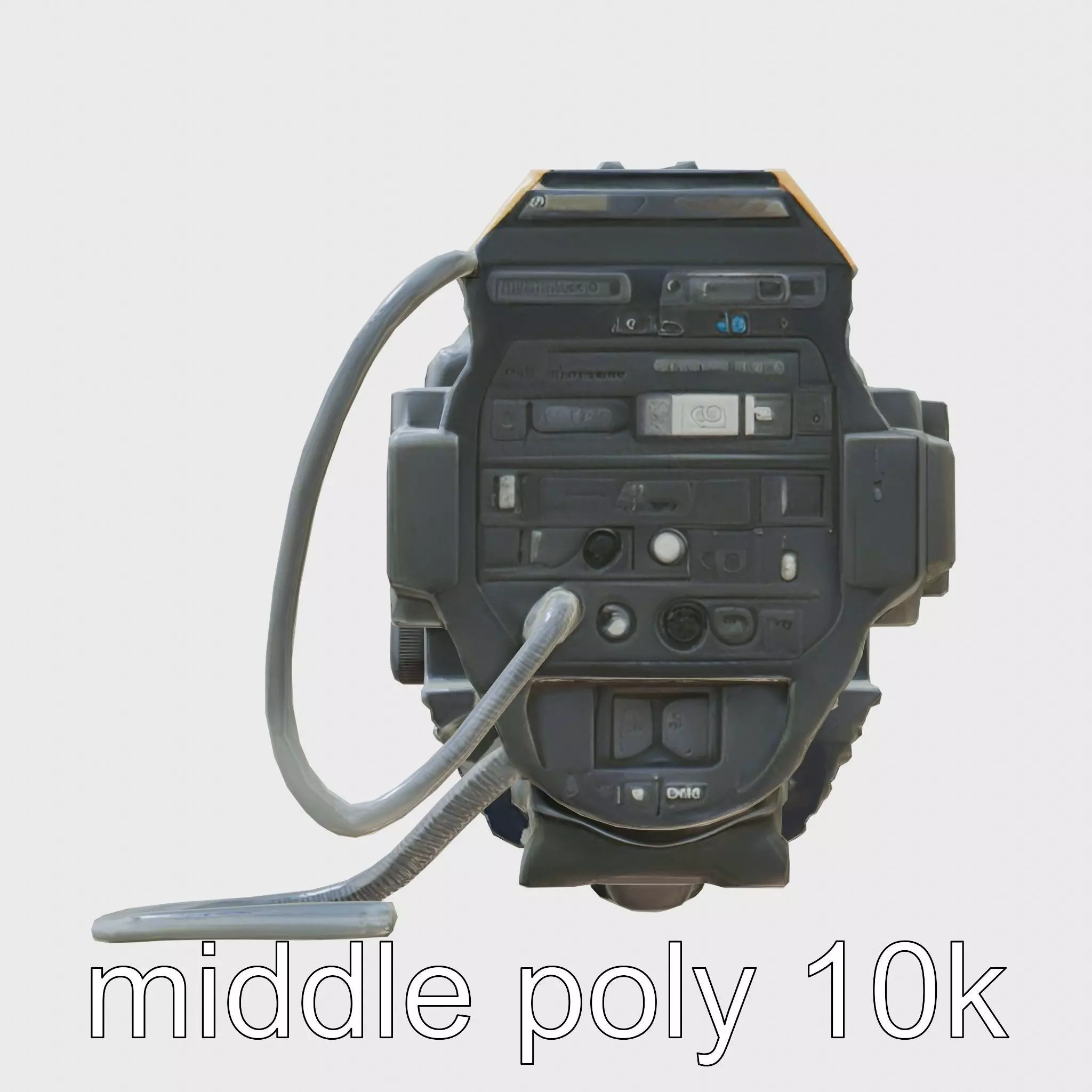 Cyberpunk Home Security System with Integrated Intrusion Traps Low-poly 3D model_0