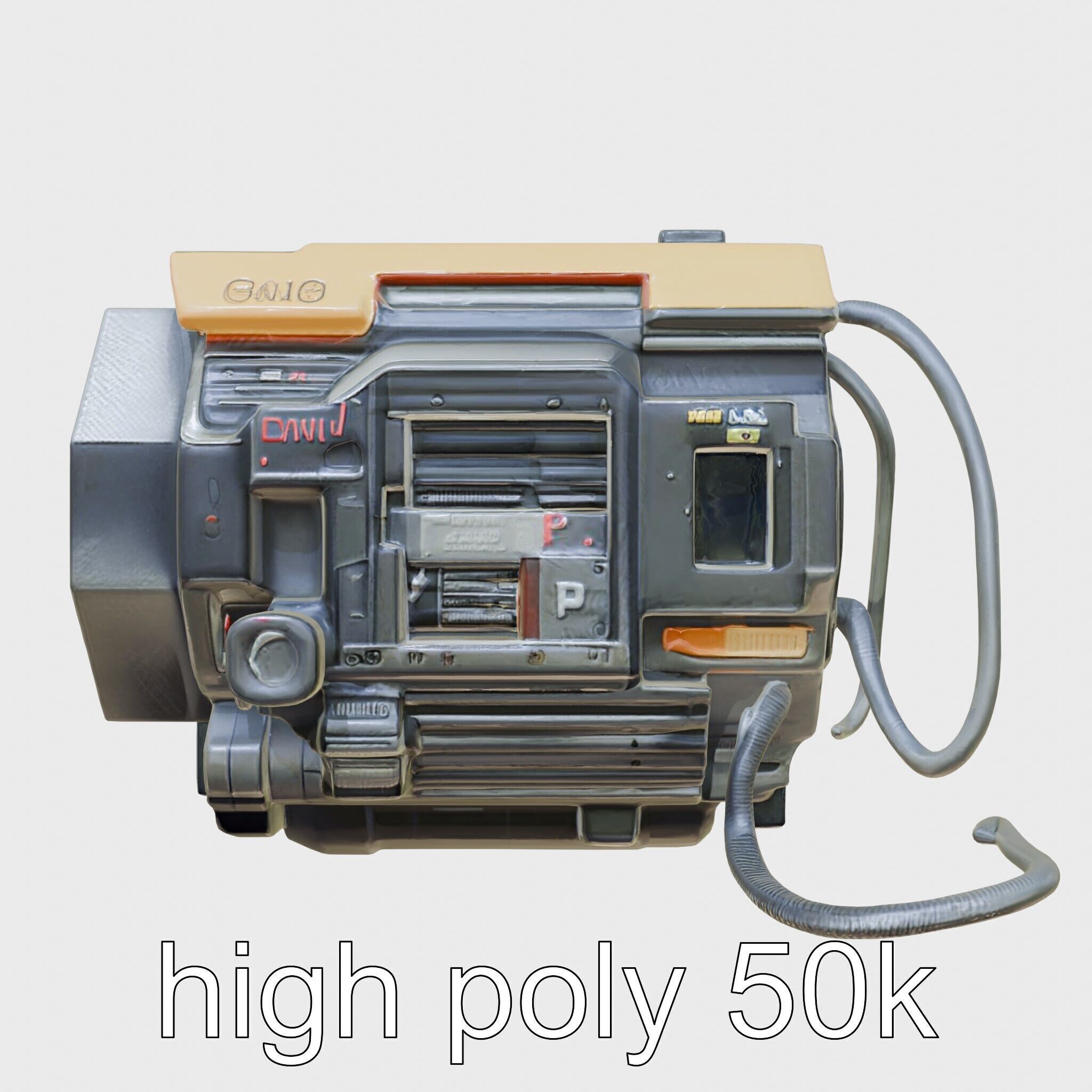 Cyberpunk Home Security System with Integrated Intrusion Traps Low-poly 3D model_27