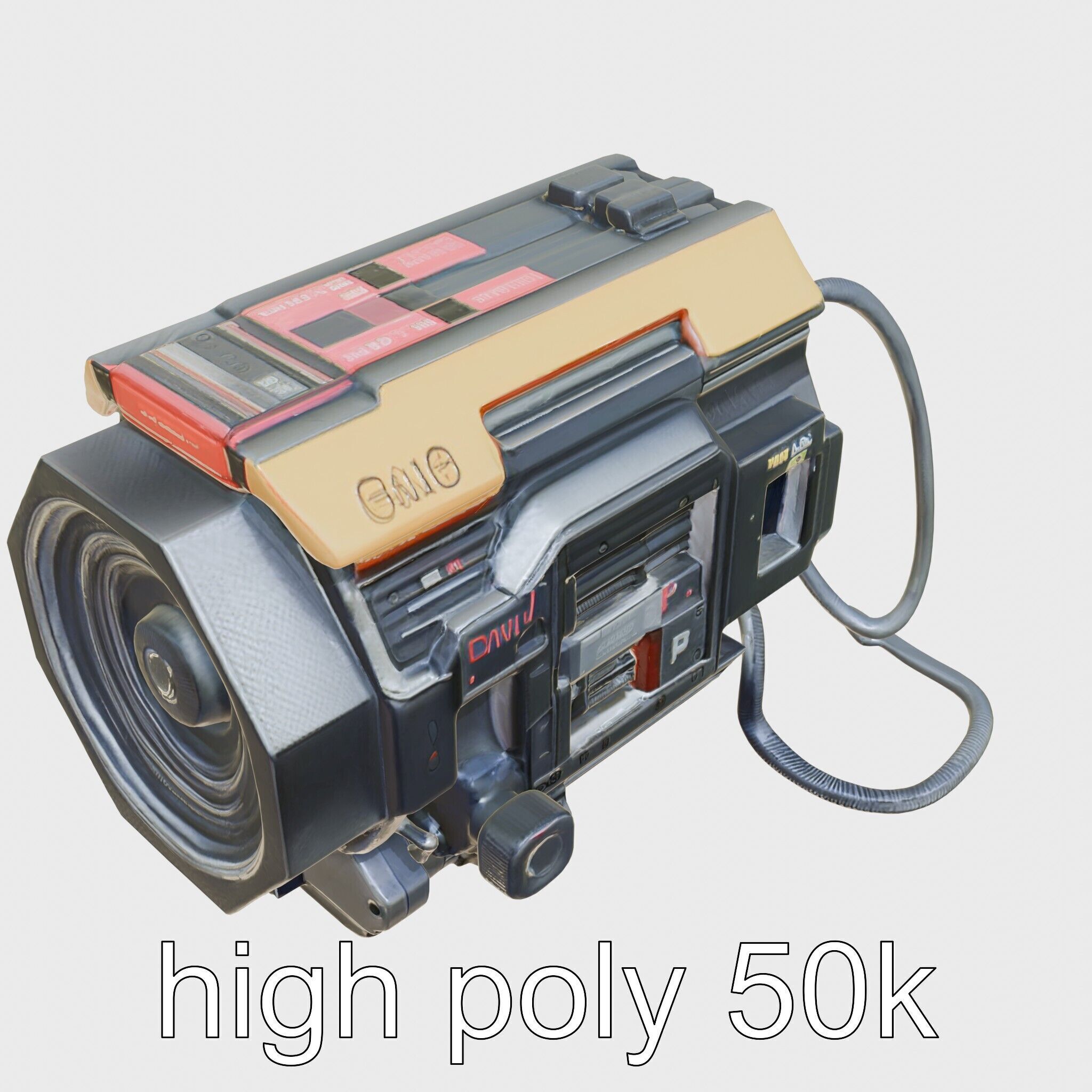 Cyberpunk Home Security System with Integrated Intrusion Traps Low-poly 3D model_31