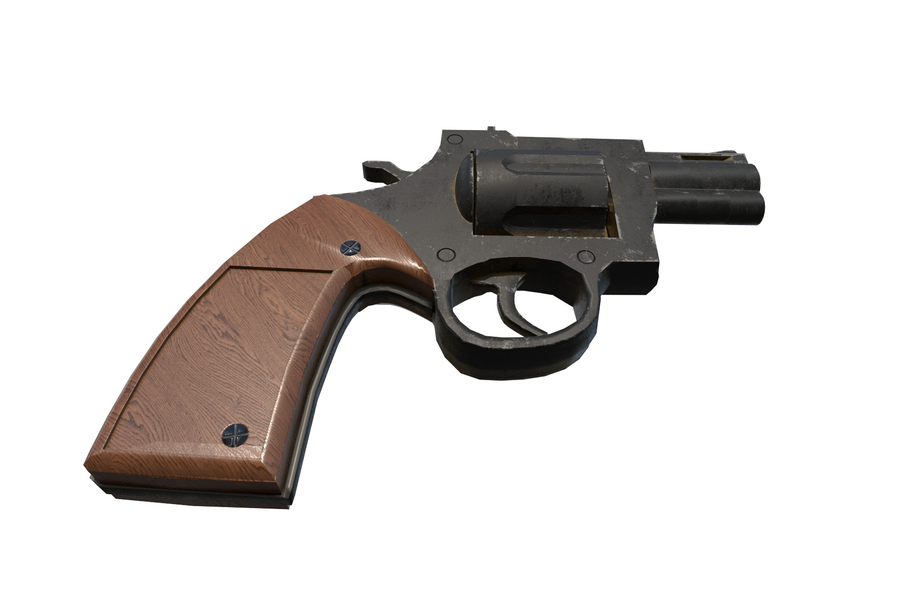 Revolver 3D model Bundle Low-poly 3D model_11
