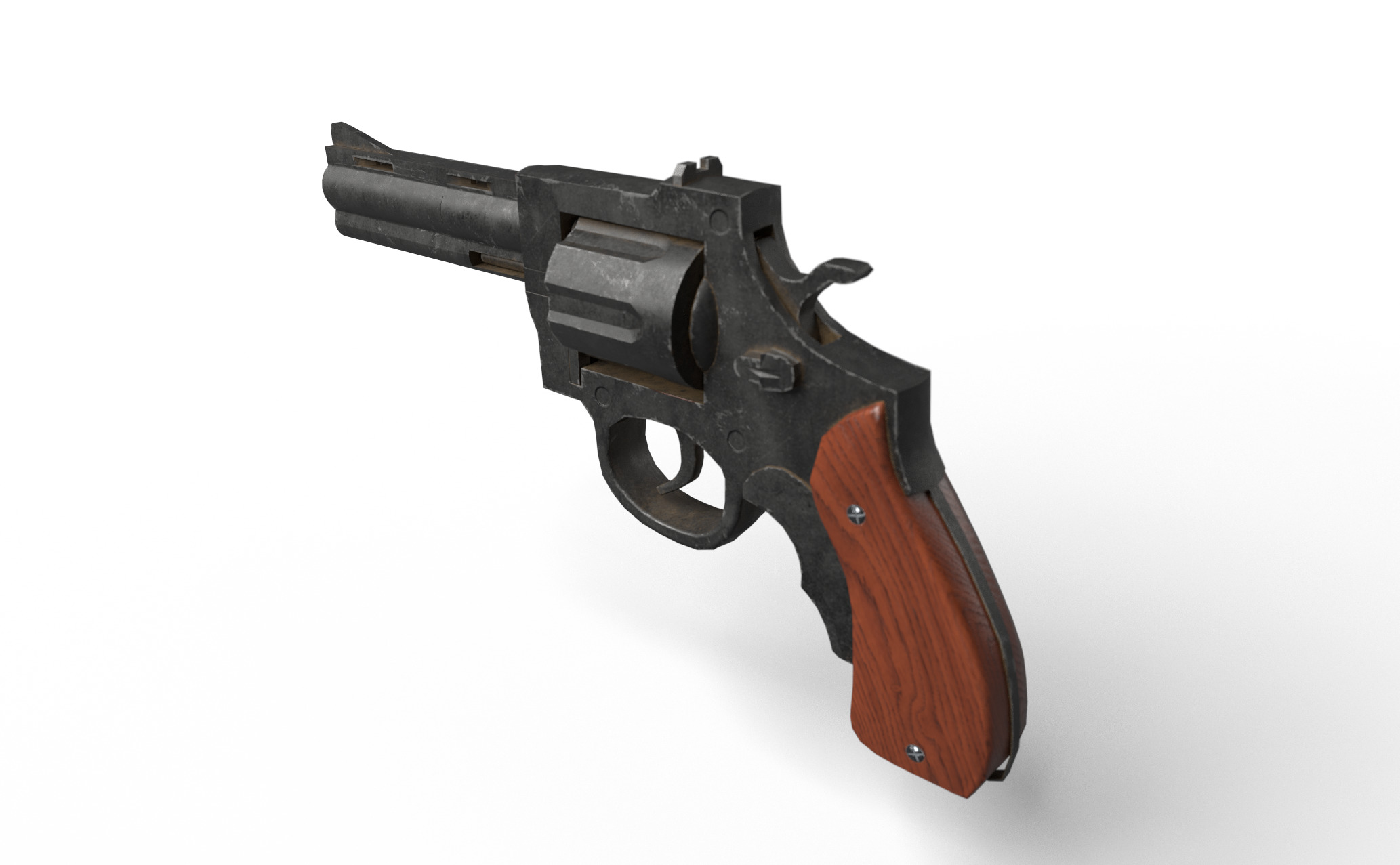 Revolver 3D model Bundle Low-poly 3D model_3