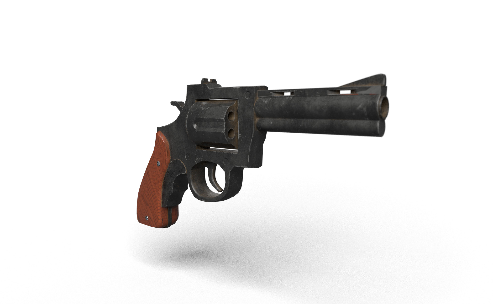 Revolver 3D model Bundle Low-poly 3D model_5