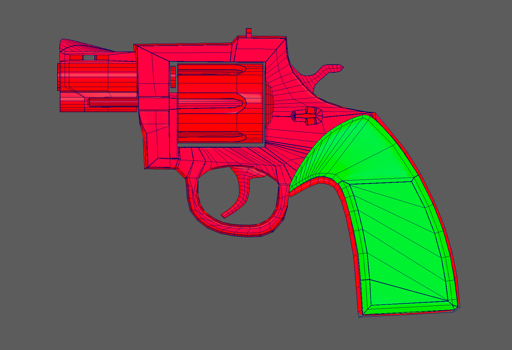 Revolver 3D model Bundle Low-poly 3D model_15