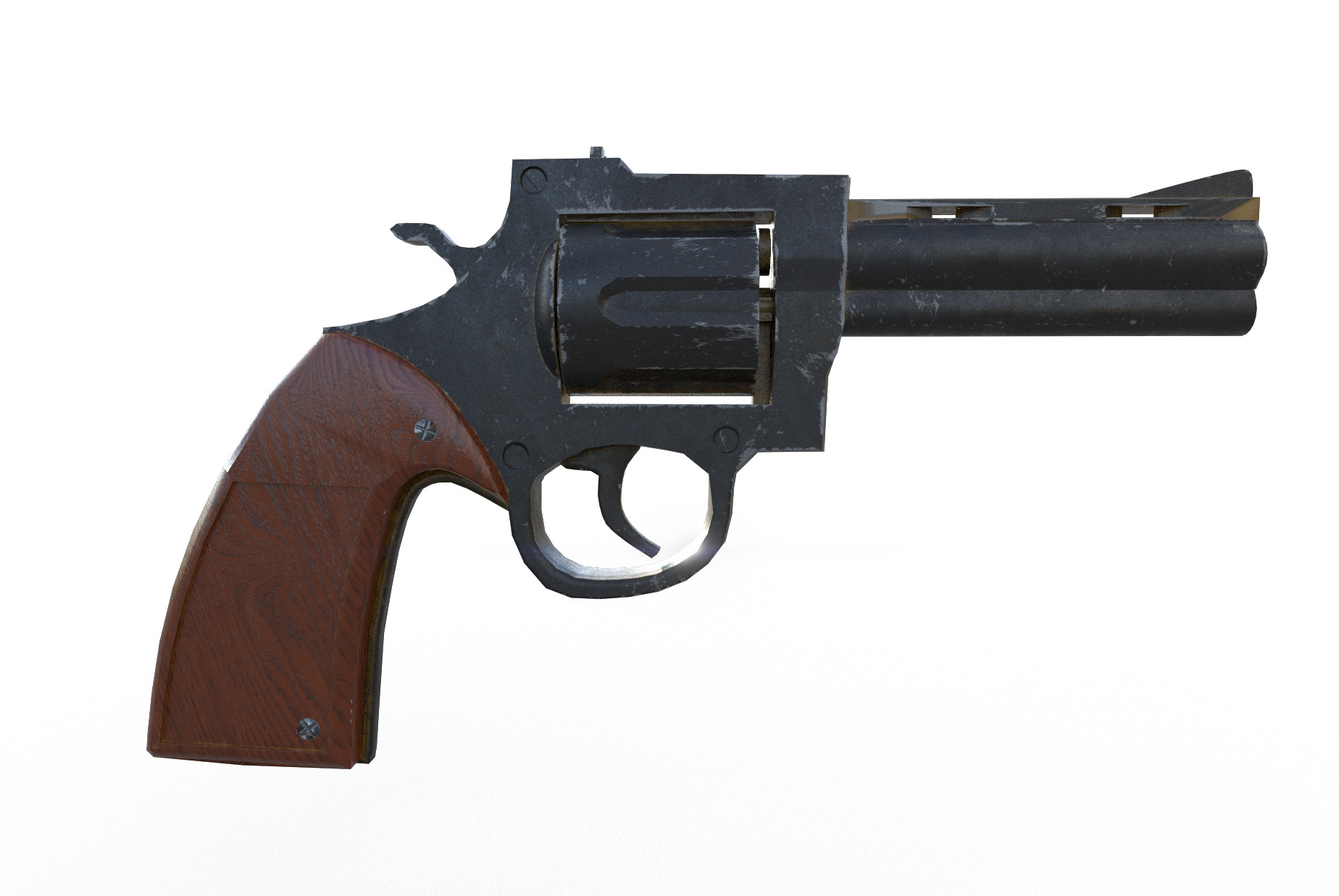 Revolver 3D model Bundle Low-poly 3D model_6
