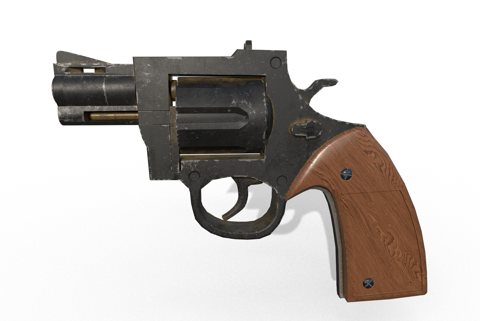 Revolver 3D model Bundle Low-poly 3D model_10