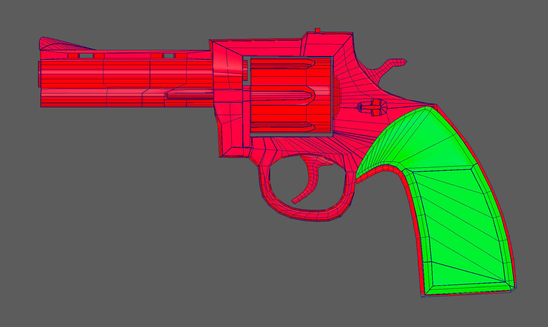 Revolver 3D model Bundle Low-poly 3D model_14