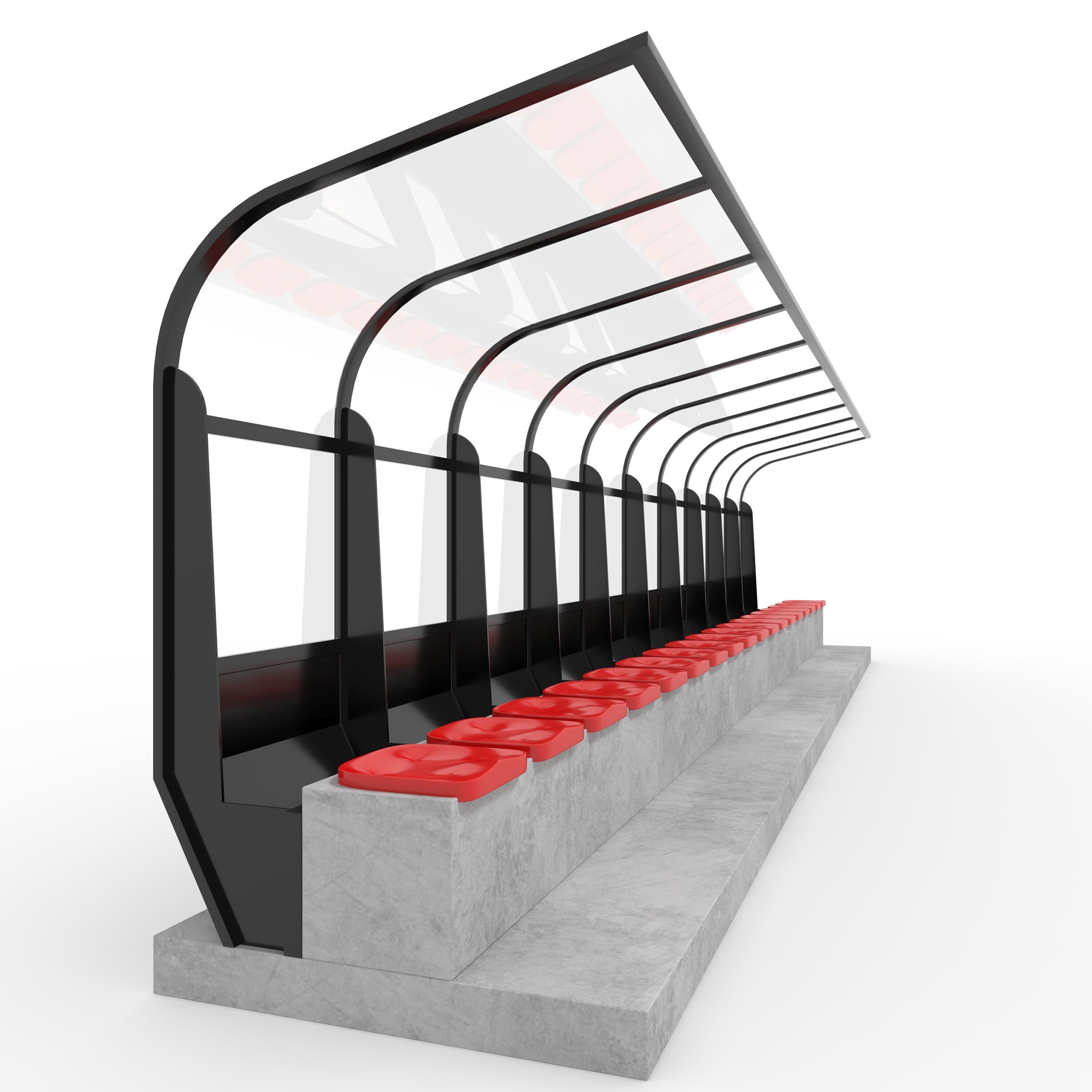 Soccer Bench 08 3D model_10
