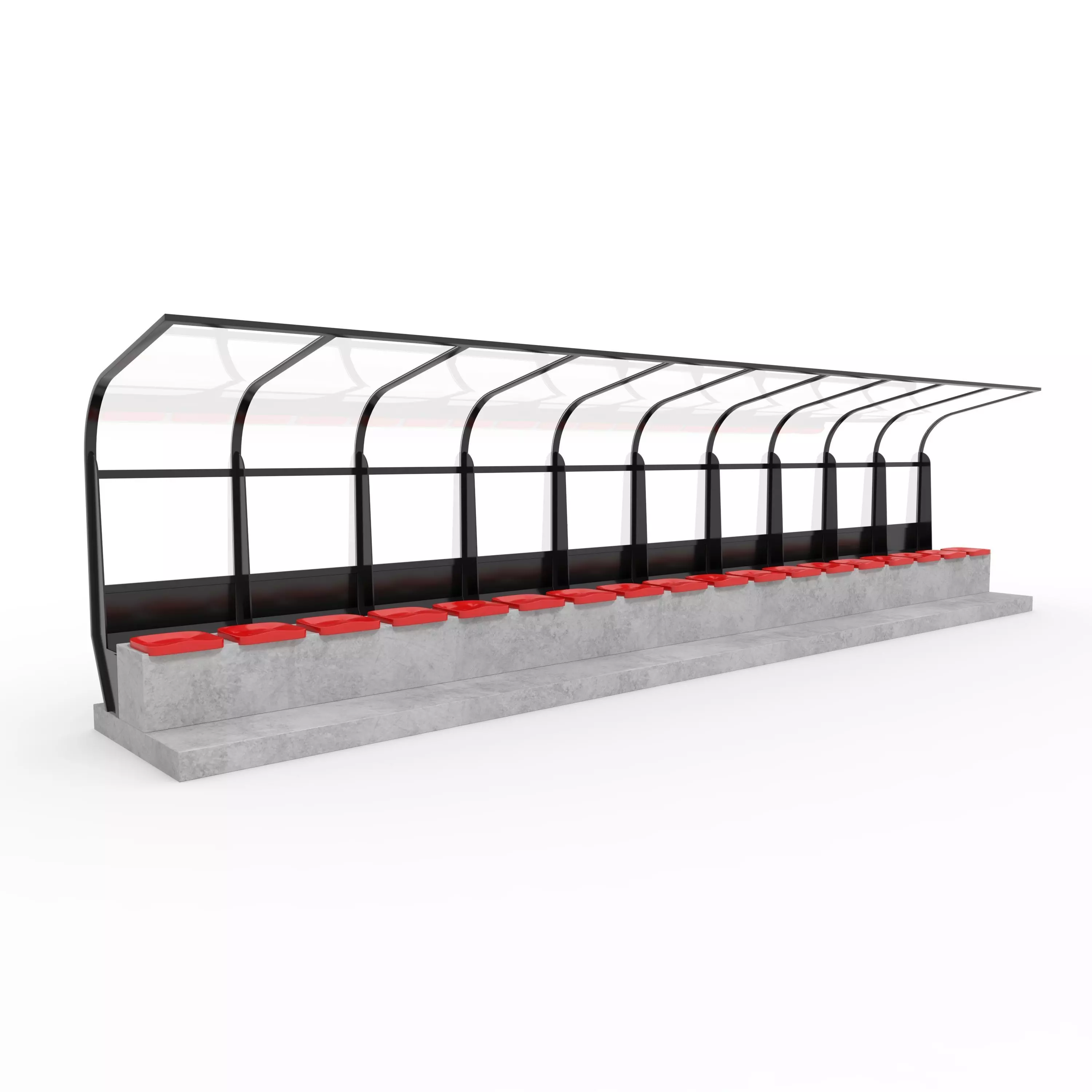 Soccer Bench 08 3D model_0