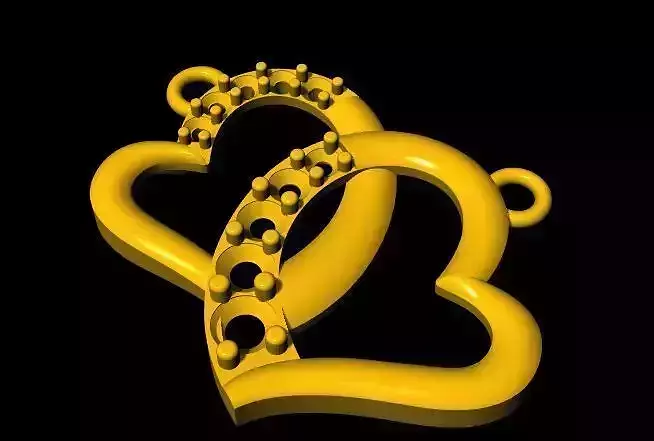 heart pendant 3dm file
