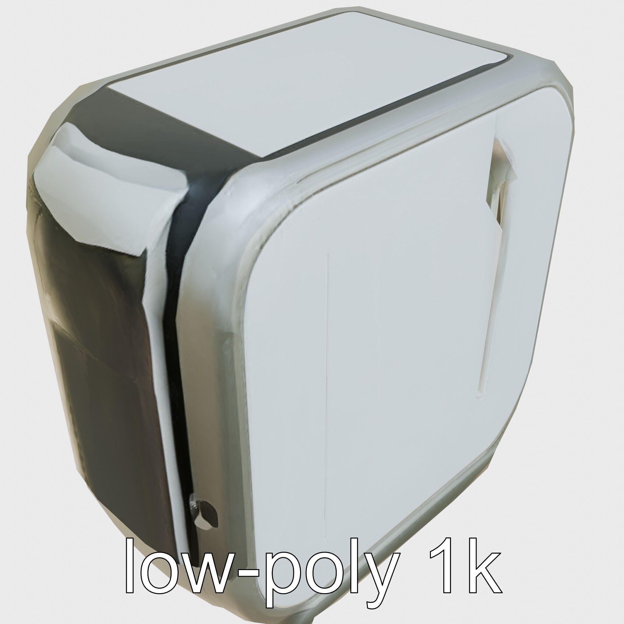 Cybernetic Pet Care System Auto Feeding and Cleaning Unit Low-poly 3D model_18