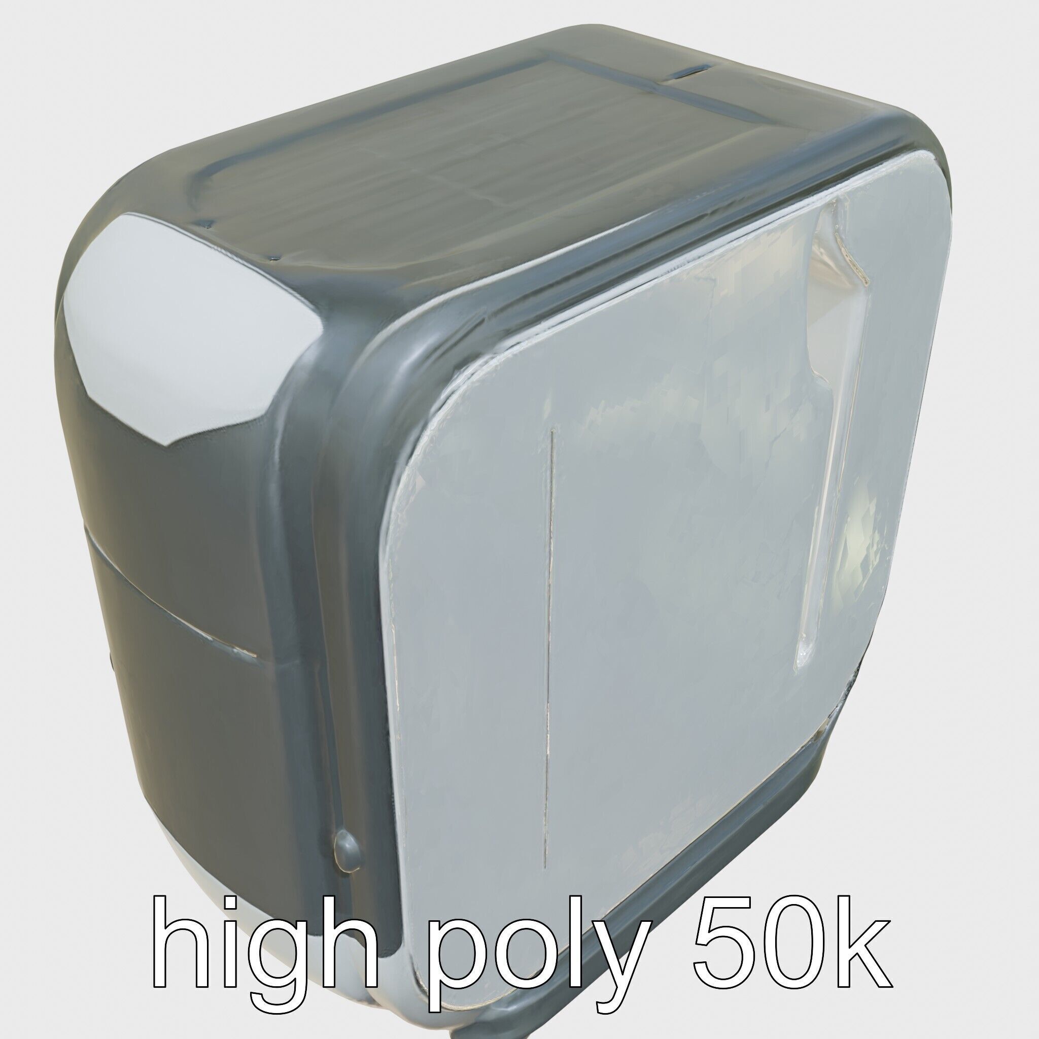 Cybernetic Pet Care System Auto Feeding and Cleaning Unit Low-poly 3D model_16