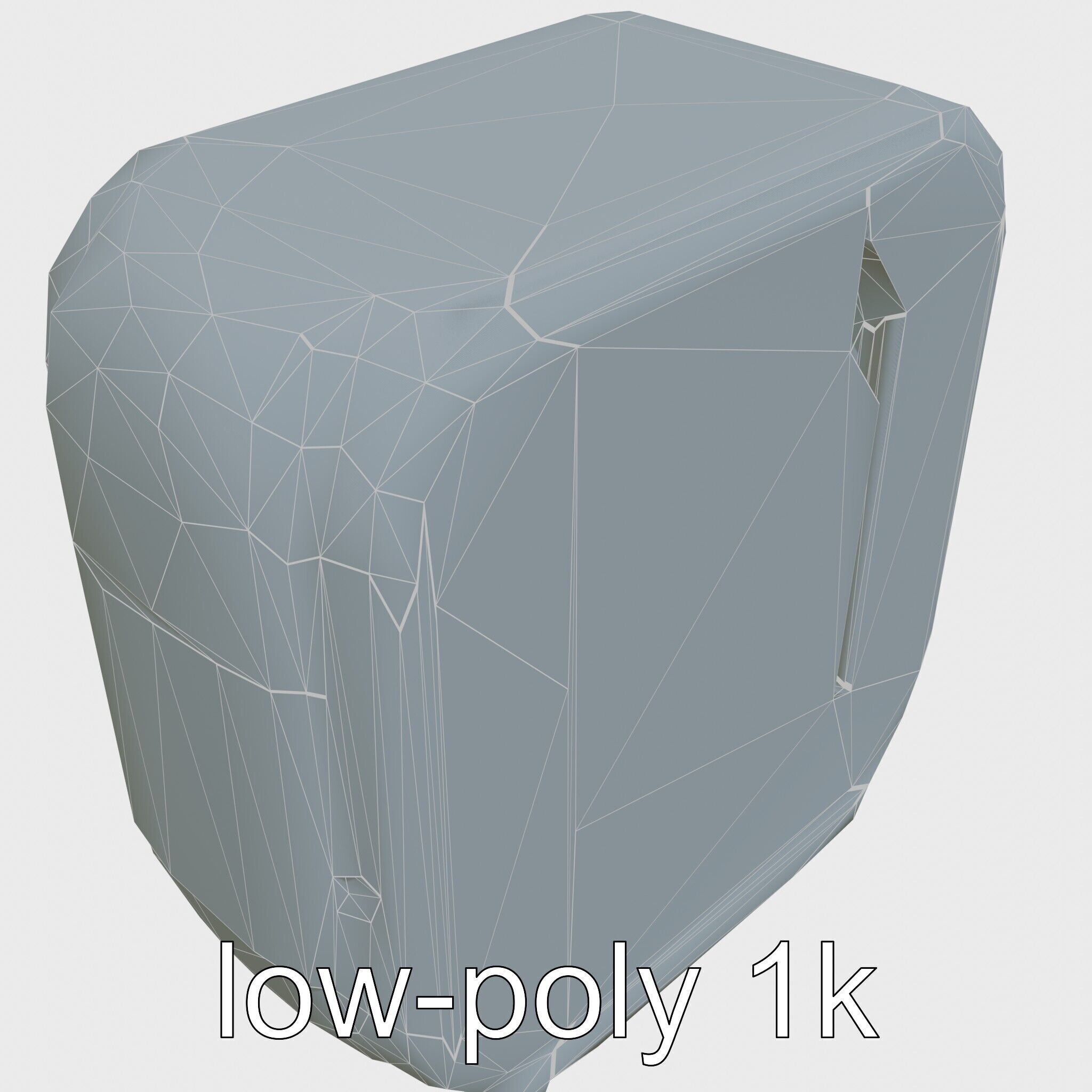 Cybernetic Pet Care System Auto Feeding and Cleaning Unit Low-poly 3D model_30