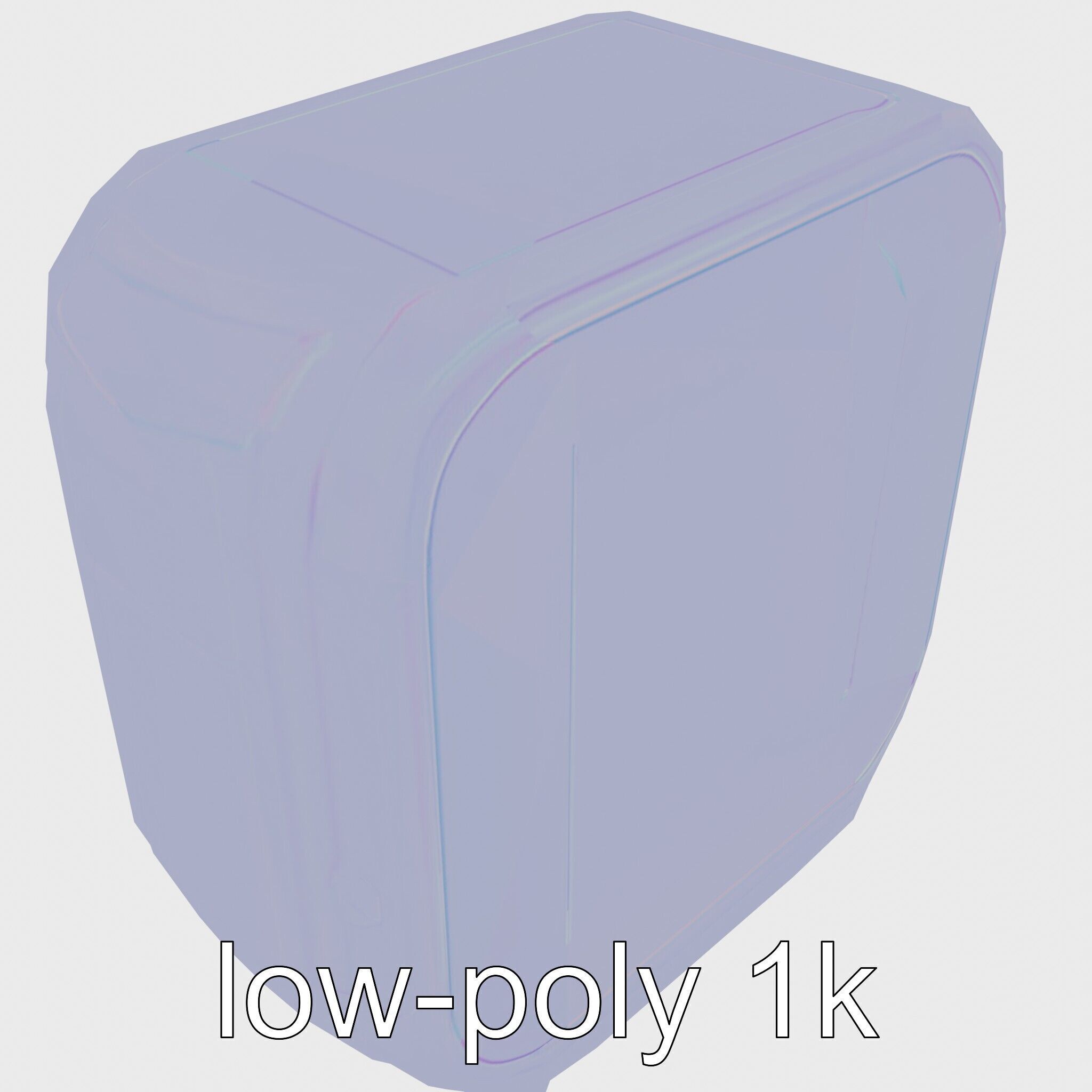 Cybernetic Pet Care System Auto Feeding and Cleaning Unit Low-poly 3D model_27