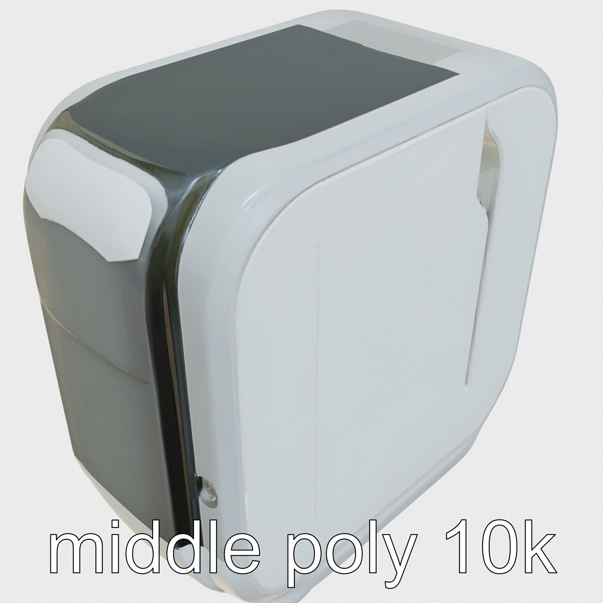 Cybernetic Pet Care System Auto Feeding and Cleaning Unit Low-poly 3D model_12