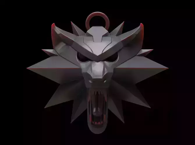 Witcher Wolf School Medallion Printable 3D print model