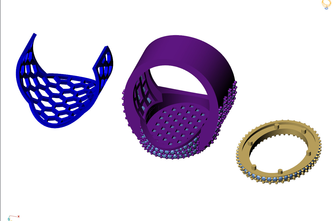 Custom Oval Shape Signet Ring - Oval Hiphop Ring 3D print model_14