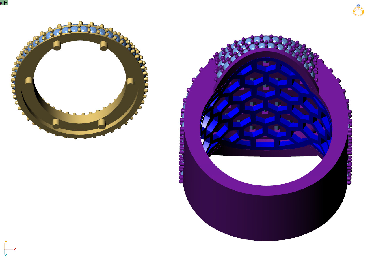 Custom Oval Shape Signet Ring - Oval Hiphop Ring 3D print model_12