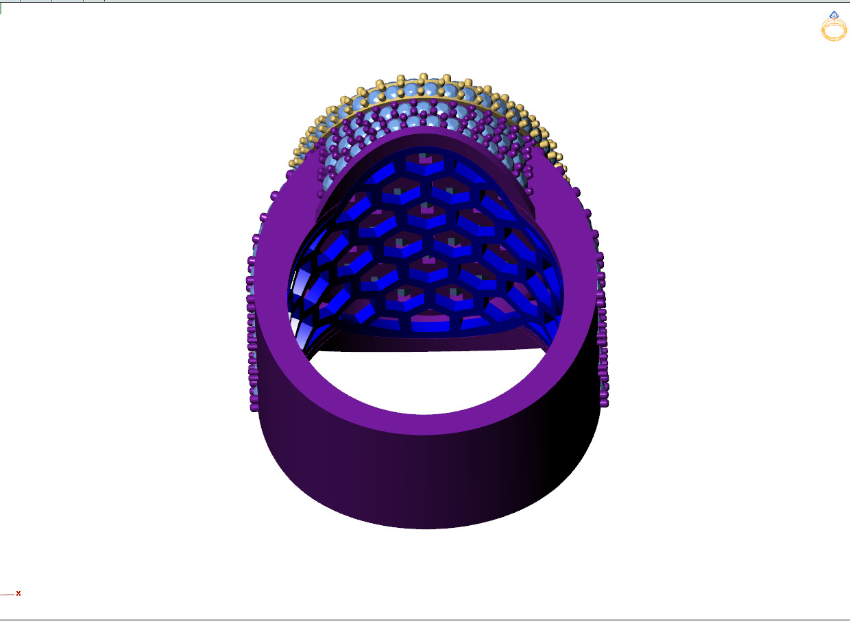 Custom Oval Shape Signet Ring - Oval Hiphop Ring 3D print model_10