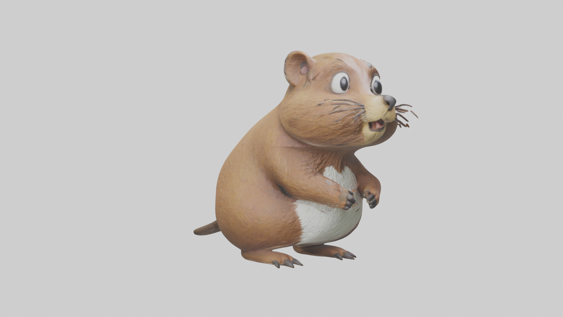Gopher standing upright model Low-poly 3D model_11
