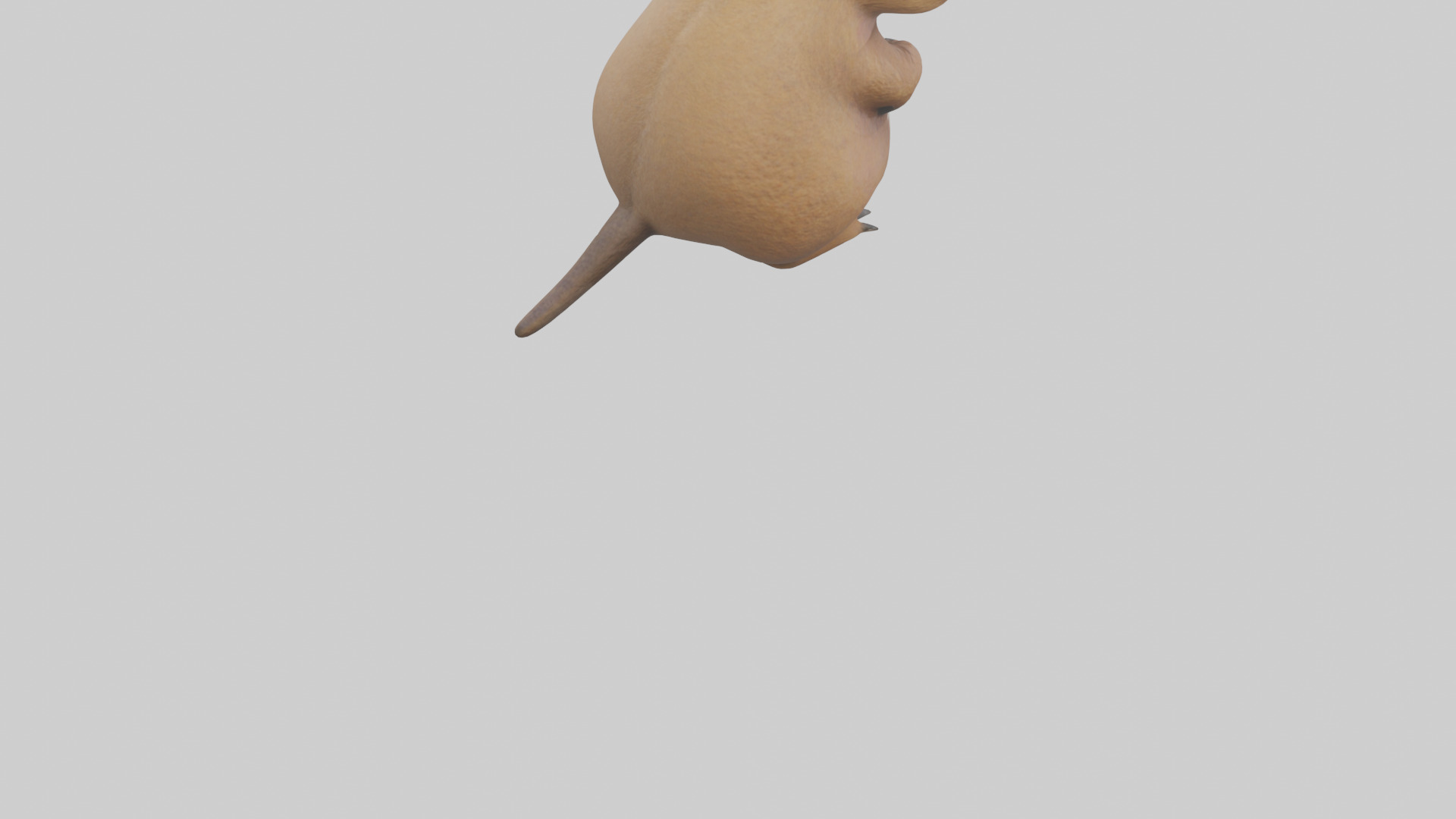 Gopher standing upright model Low-poly 3D model_4