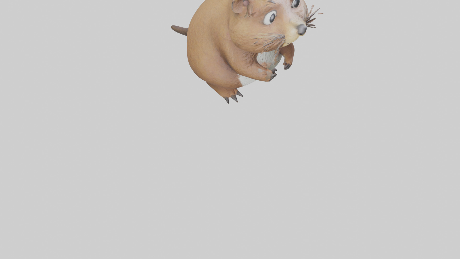 Gopher standing upright model Low-poly 3D model_6