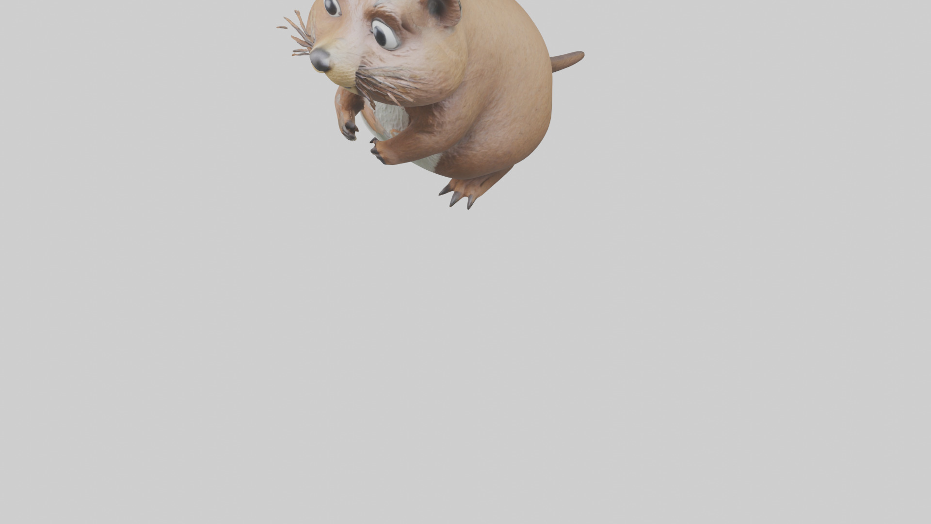 Gopher standing upright model Low-poly 3D model_5