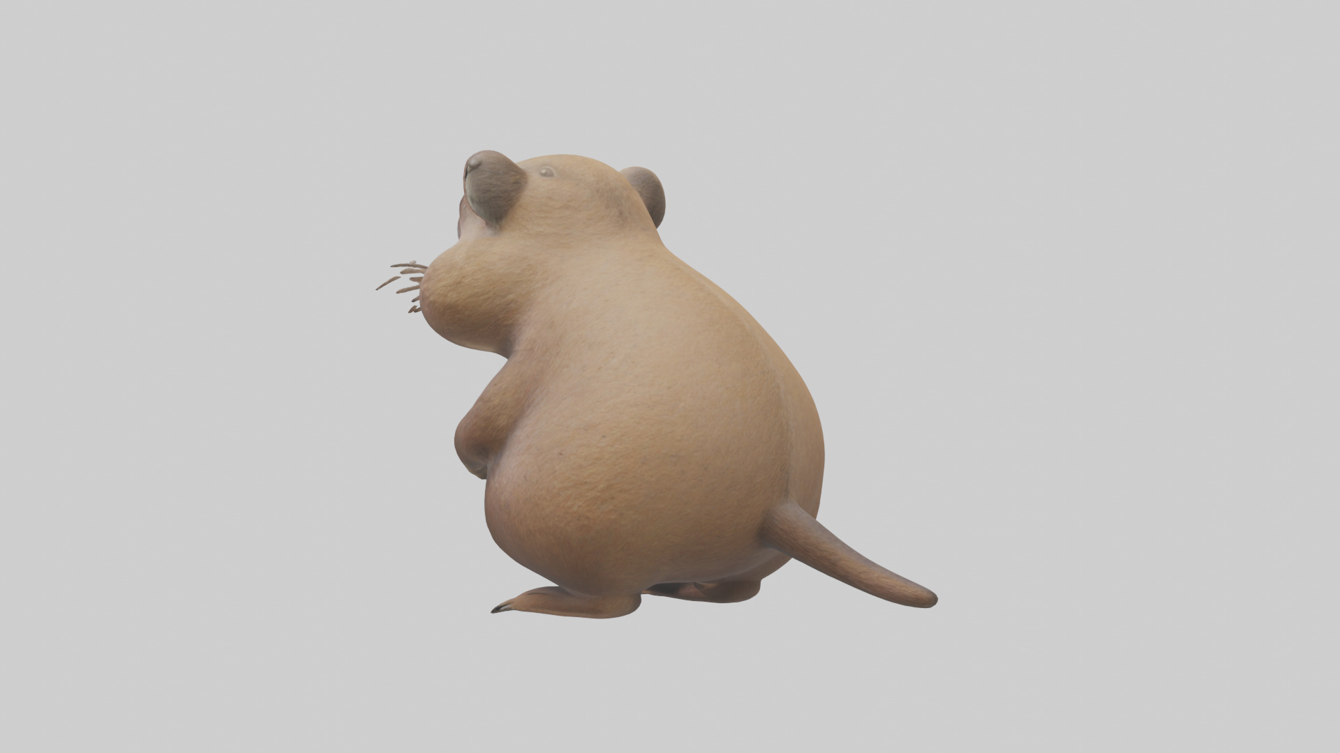 Gopher standing upright model Low-poly 3D model_1