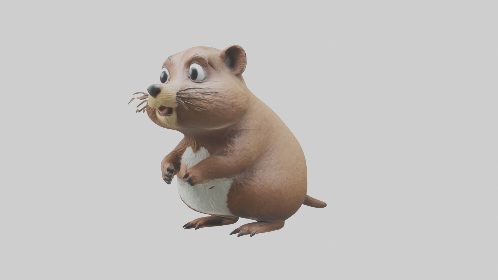 Gopher standing upright model Low-poly 3D model_10