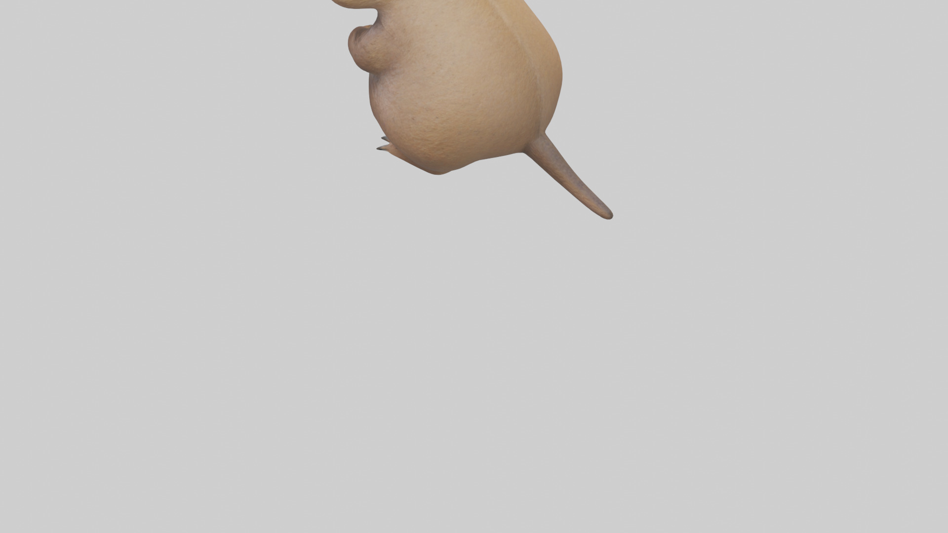Gopher standing upright model Low-poly 3D model_3