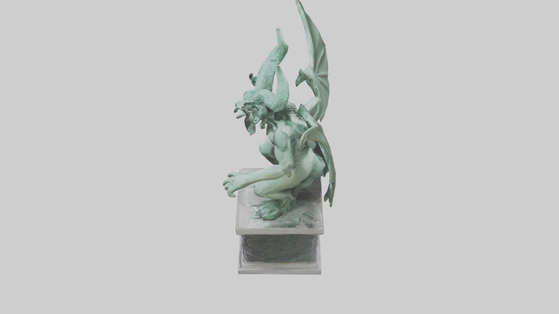 Gorgon statue model Low-poly 3D model_17