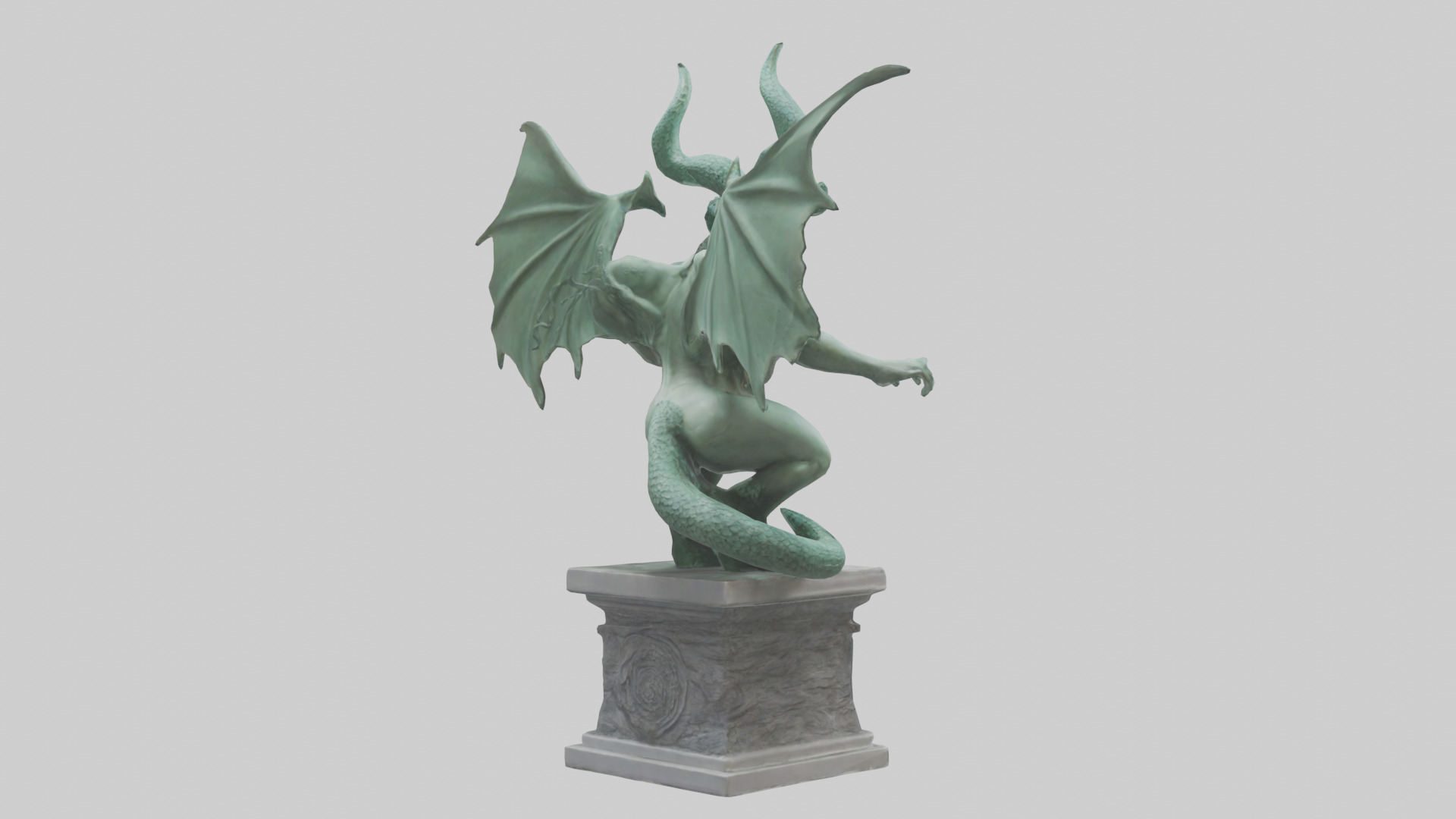Gorgon statue model Low-poly 3D model_2
