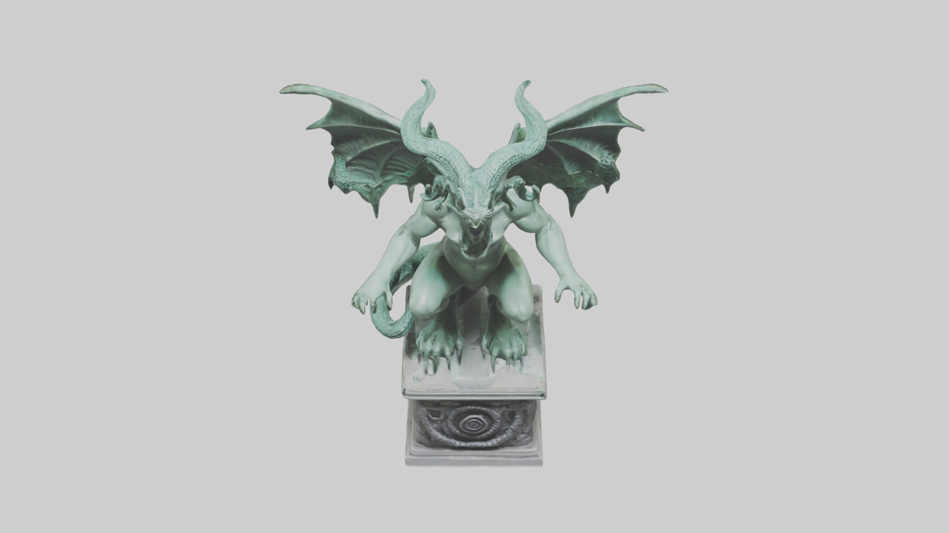 Gorgon statue model Low-poly 3D model_16
