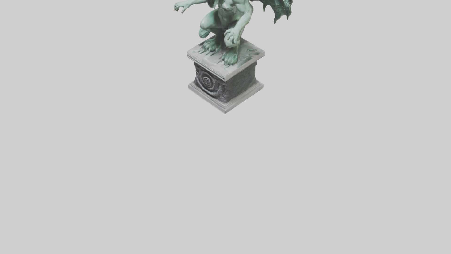 Gorgon statue model Low-poly 3D model_5