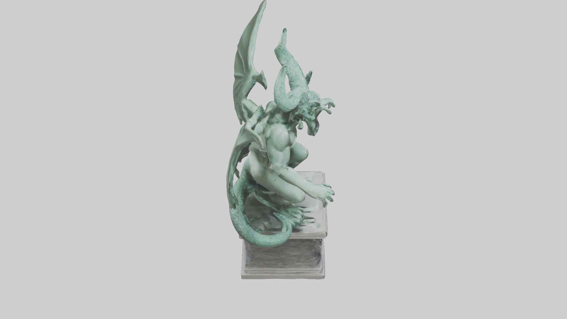 Gorgon statue model Low-poly 3D model_18