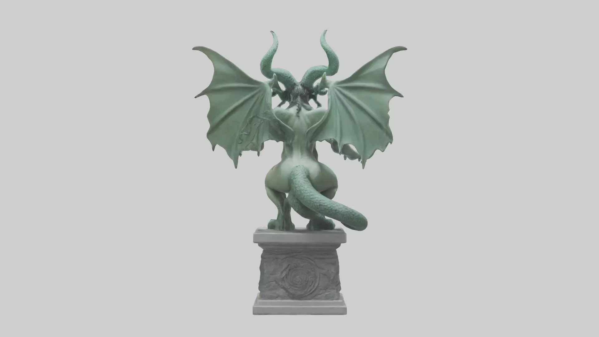 Gorgon statue model Low-poly 3D model_0