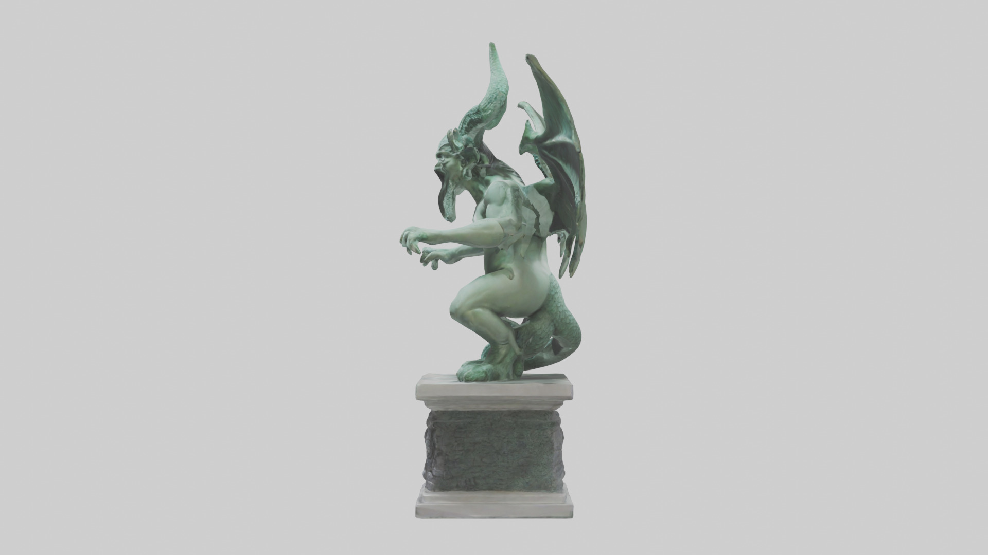 Gorgon statue model Low-poly 3D model_12