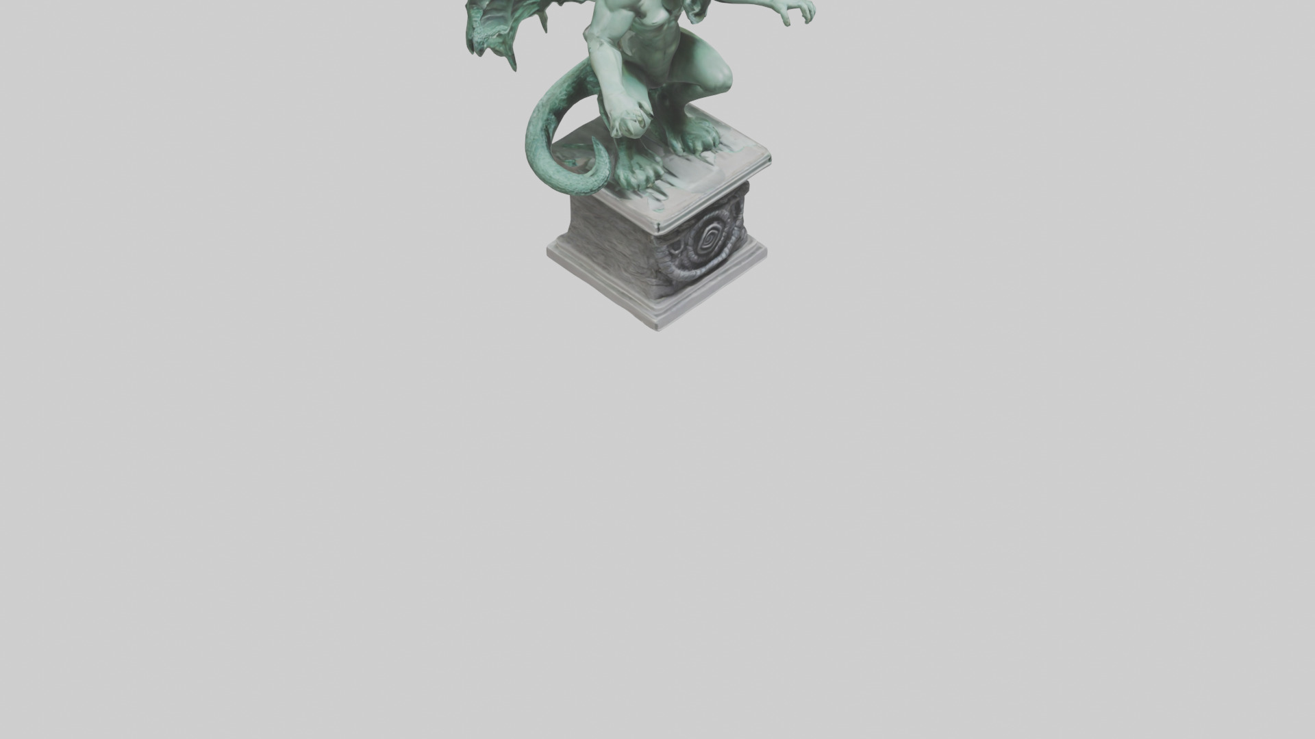 Gorgon statue model Low-poly 3D model_6