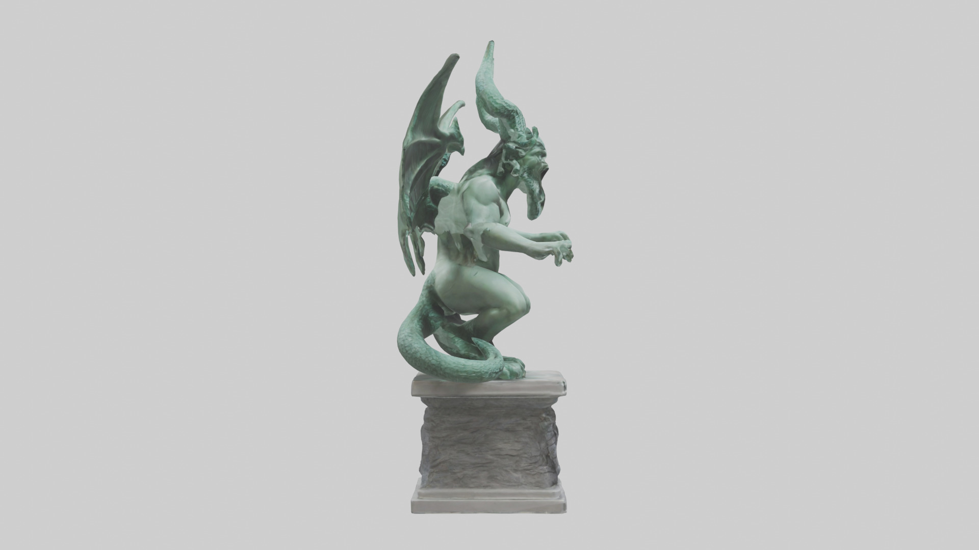 Gorgon statue model Low-poly 3D model_13