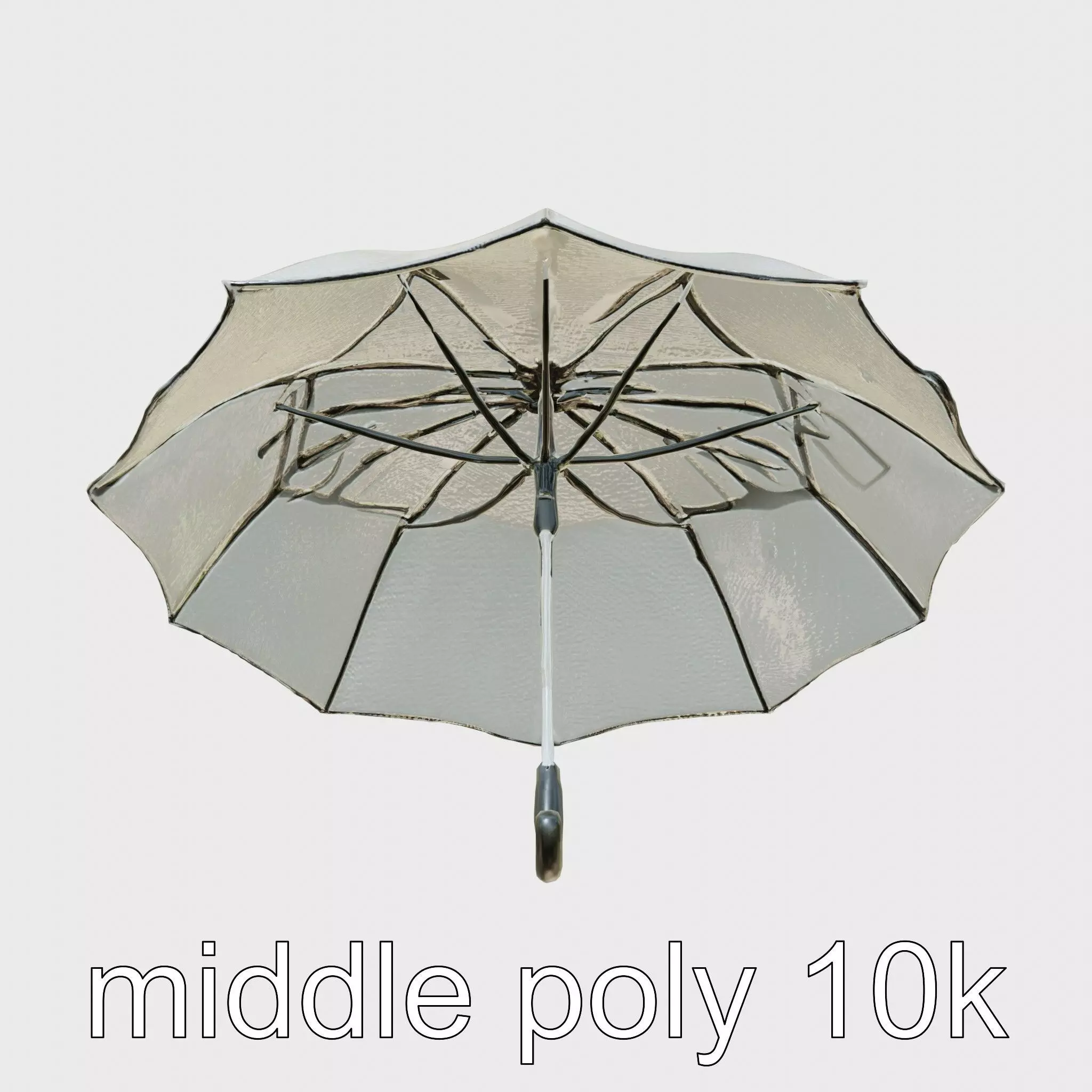 LED Integrated Automatic Opening Mechanical Umbrella Low-poly 3D model