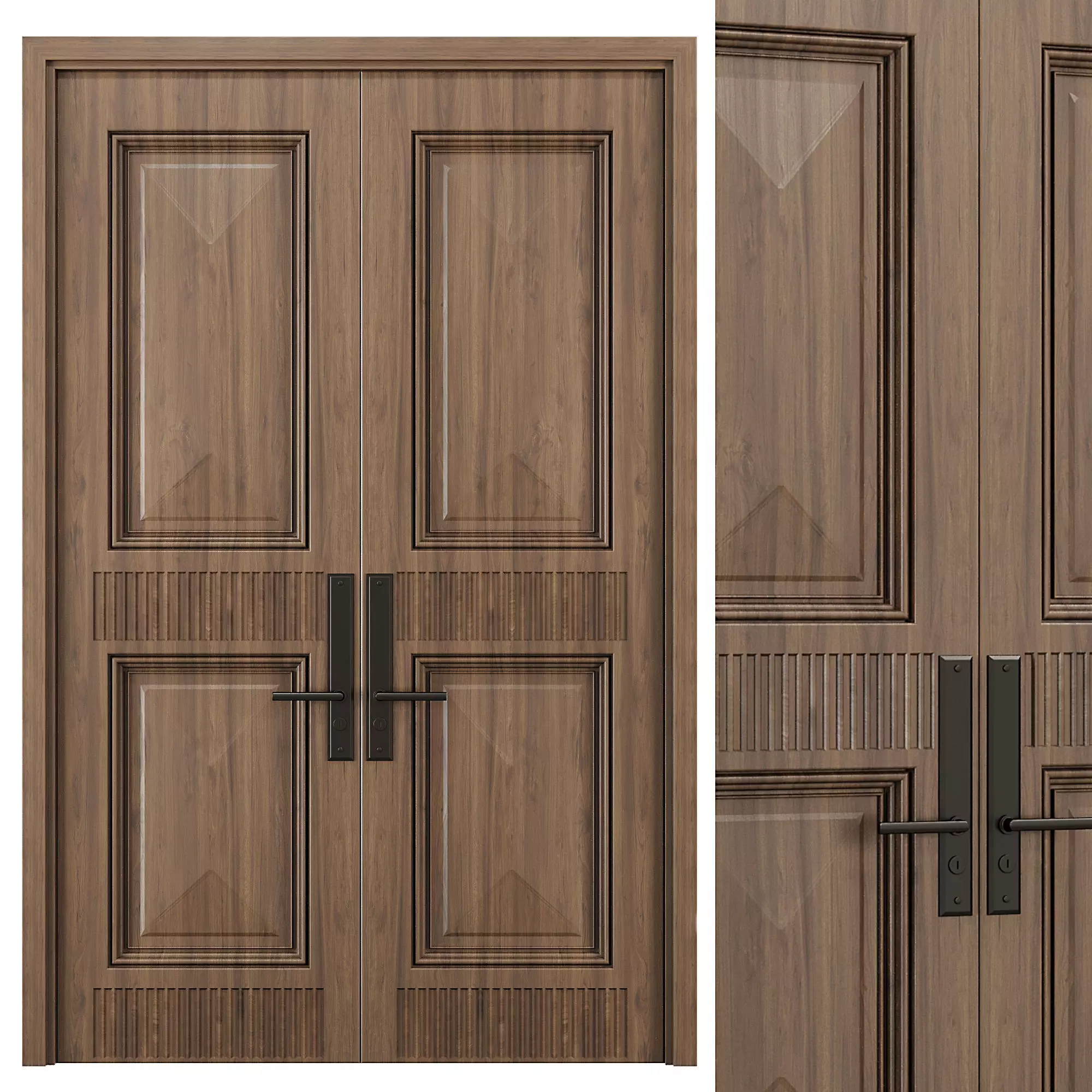 Entrance door set118 3D model_0