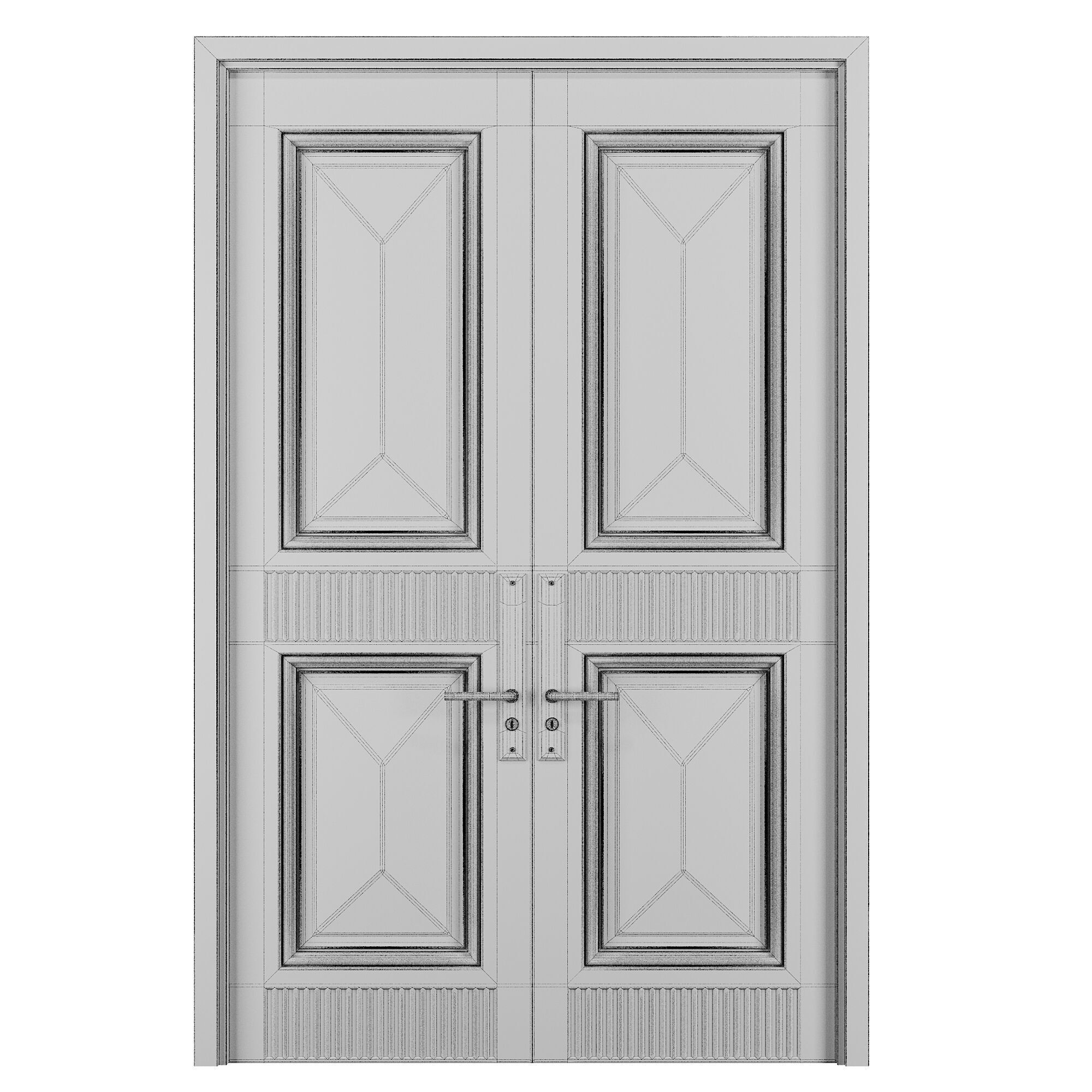 Entrance door set118 3D model_3