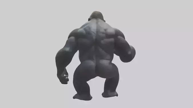Gorilla beating chest model