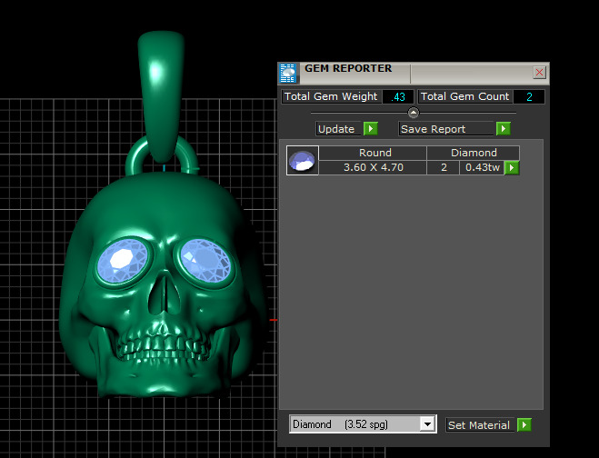 SKULL FACE PENDANT 3D PRINTABLE MODEL  3D print model_5