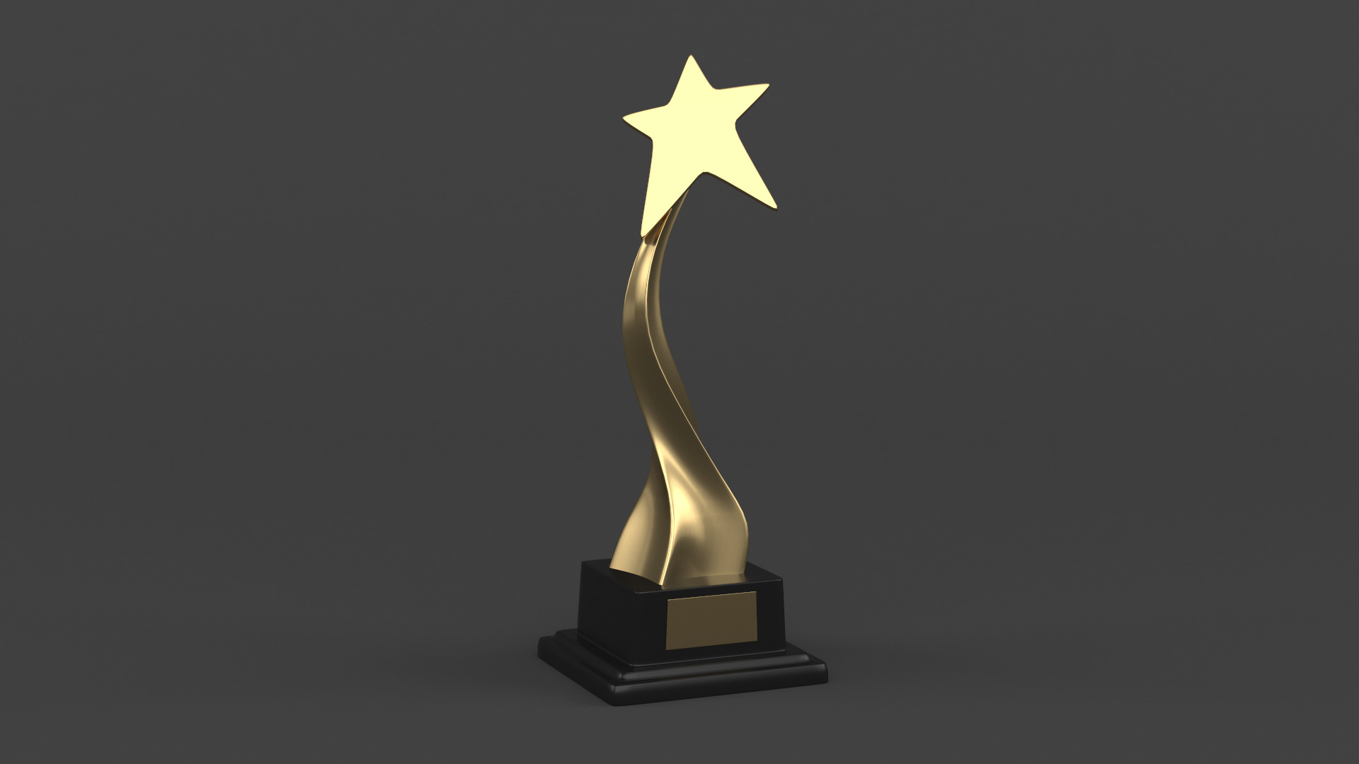 Gold Trophy Cups 3D model_4