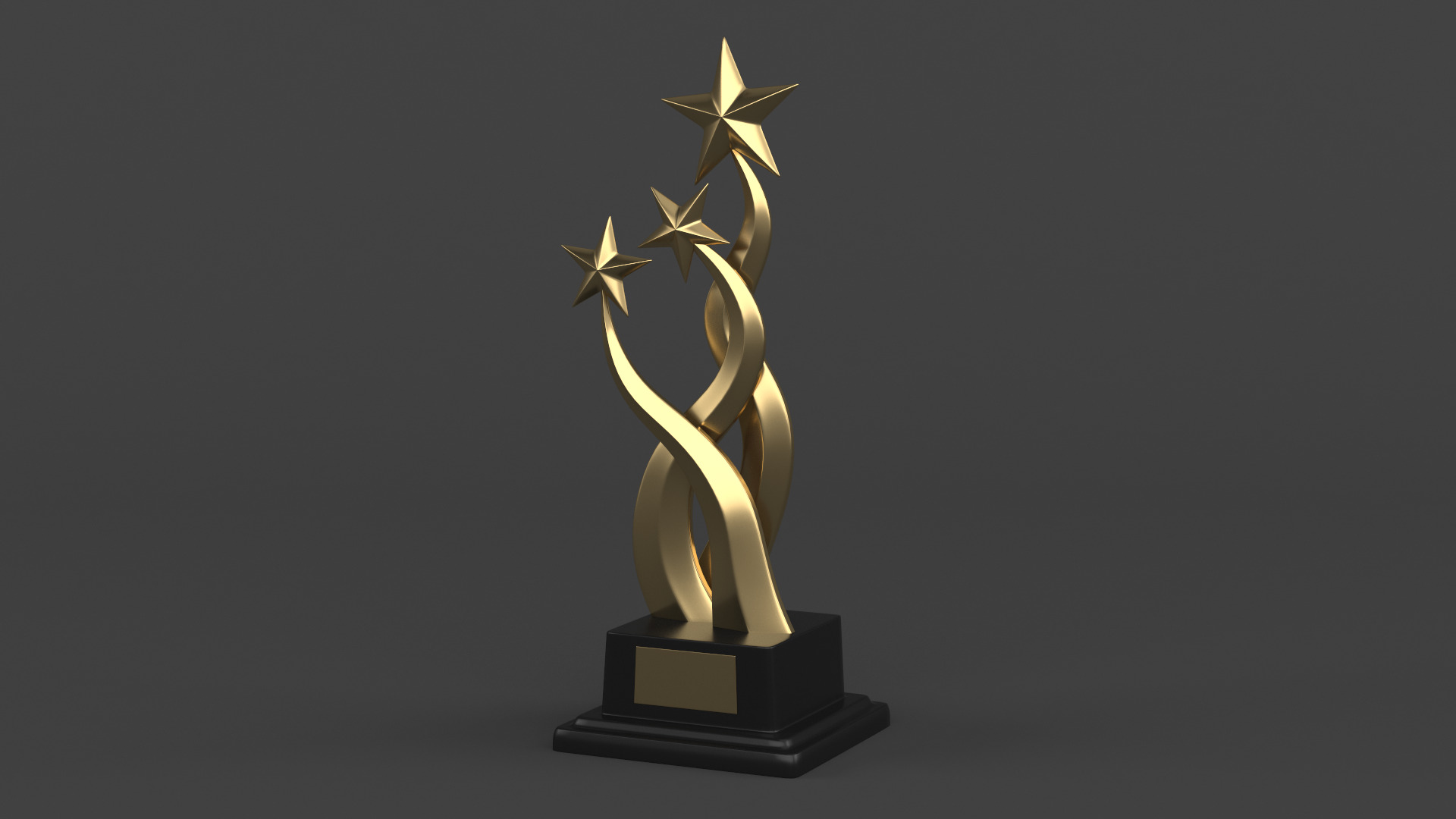 Gold Trophy Cups 3D model_6